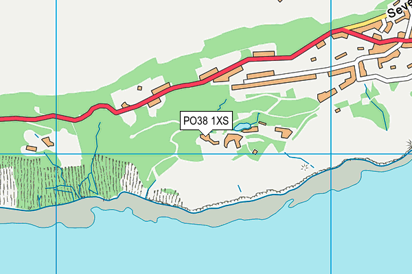 PO38 1XS map - OS VectorMap District (Ordnance Survey)