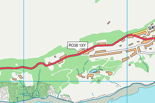 PO38 1XY map - OS VectorMap District (Ordnance Survey)