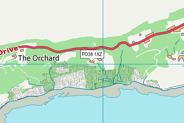 PO38 1XZ map - OS VectorMap District (Ordnance Survey)