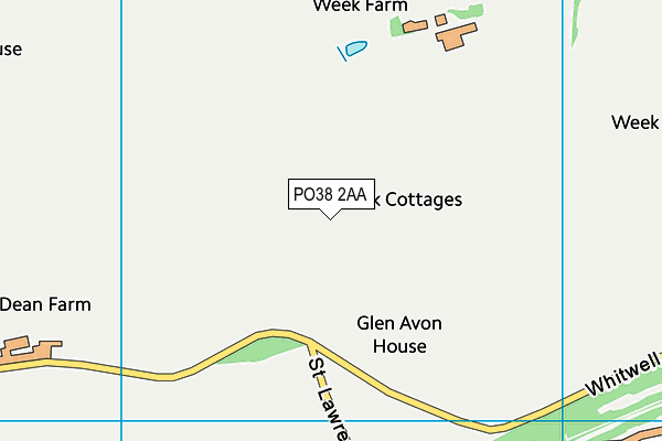 PO38 2AA map - OS VectorMap District (Ordnance Survey)