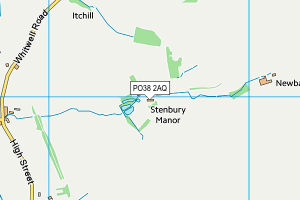 PO38 2AQ map - OS VectorMap District (Ordnance Survey)