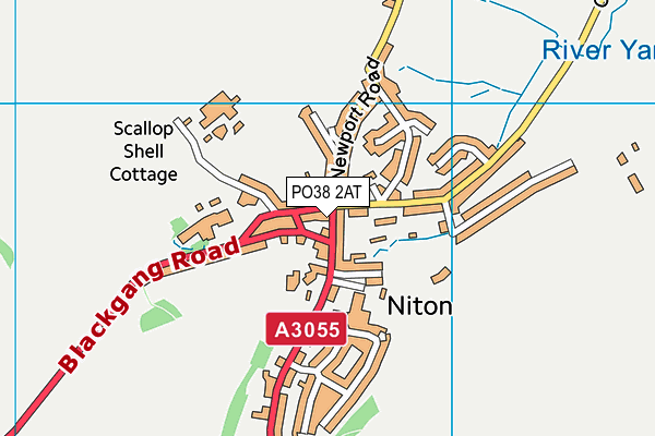 PO38 2AT map - OS VectorMap District (Ordnance Survey)