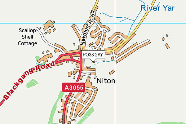 PO38 2AY map - OS VectorMap District (Ordnance Survey)