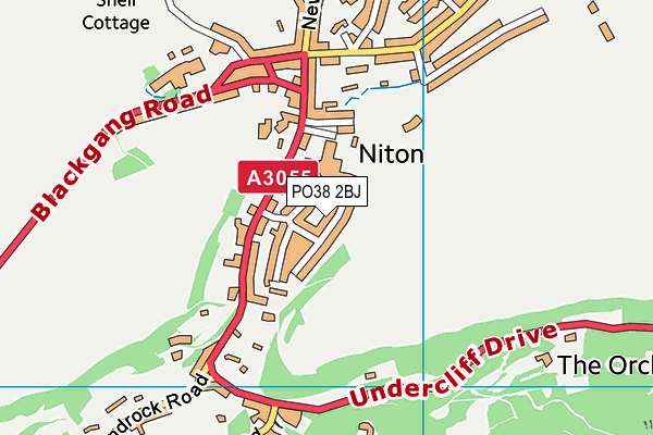 PO38 2BJ map - OS VectorMap District (Ordnance Survey)