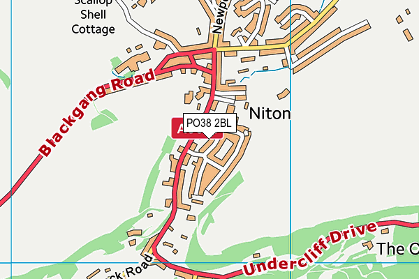 PO38 2BL map - OS VectorMap District (Ordnance Survey)