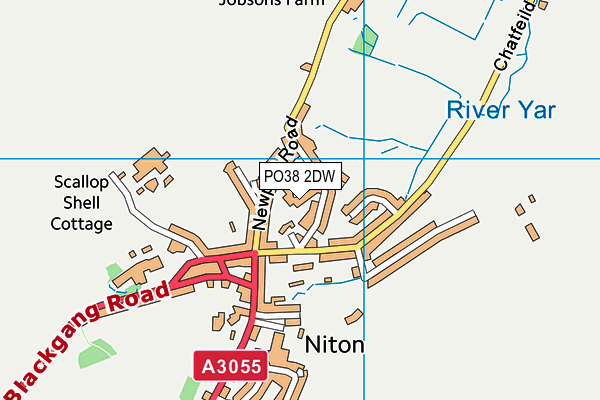 PO38 2DW map - OS VectorMap District (Ordnance Survey)