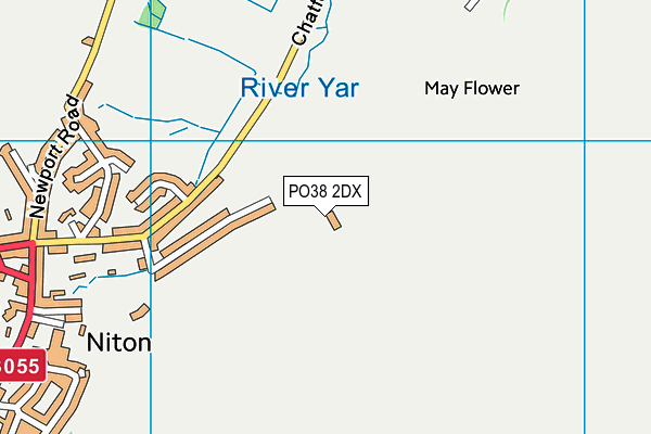 PO38 2DX map - OS VectorMap District (Ordnance Survey)