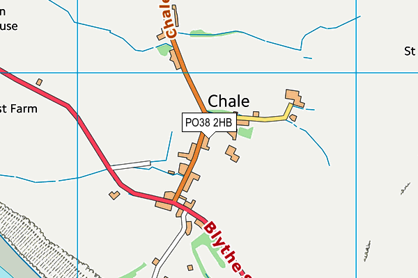 PO38 2HB map - OS VectorMap District (Ordnance Survey)