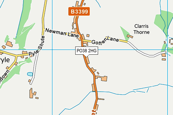 PO38 2HG map - OS VectorMap District (Ordnance Survey)