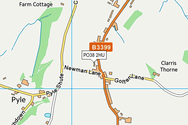 PO38 2HU map - OS VectorMap District (Ordnance Survey)