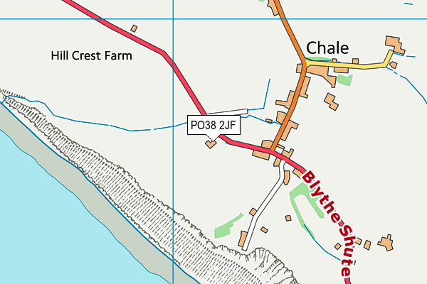 Chale Recreation Ground map (PO38 2JF) - OS VectorMap District (Ordnance Survey)