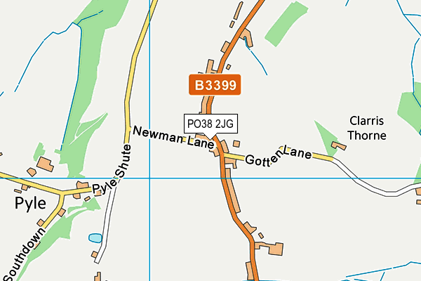 PO38 2JG map - OS VectorMap District (Ordnance Survey)