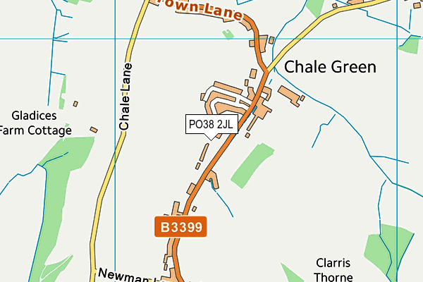 PO38 2JL map - OS VectorMap District (Ordnance Survey)