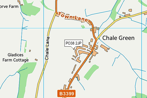 PO38 2JP map - OS VectorMap District (Ordnance Survey)