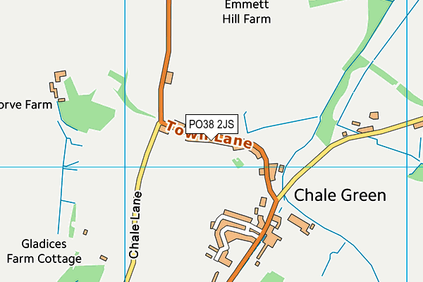 PO38 2JS map - OS VectorMap District (Ordnance Survey)