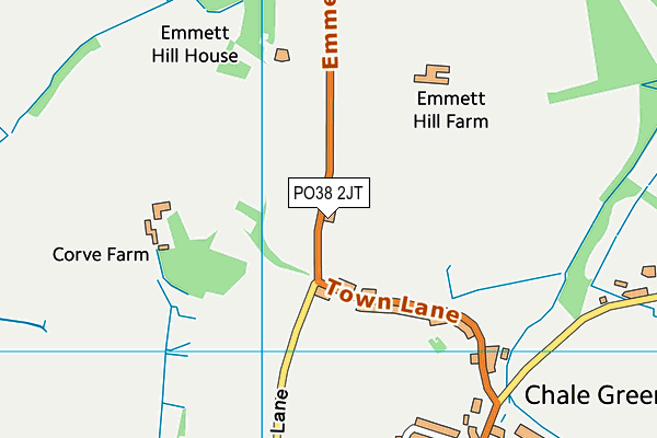 PO38 2JT map - OS VectorMap District (Ordnance Survey)