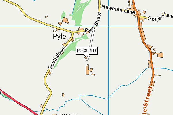 PO38 2LD map - OS VectorMap District (Ordnance Survey)