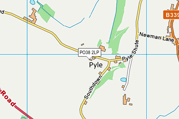 PO38 2LP map - OS VectorMap District (Ordnance Survey)