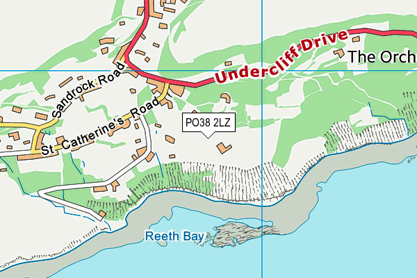 PO38 2LZ map - OS VectorMap District (Ordnance Survey)