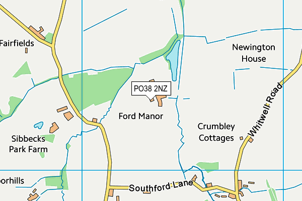 PO38 2NZ map - OS VectorMap District (Ordnance Survey)