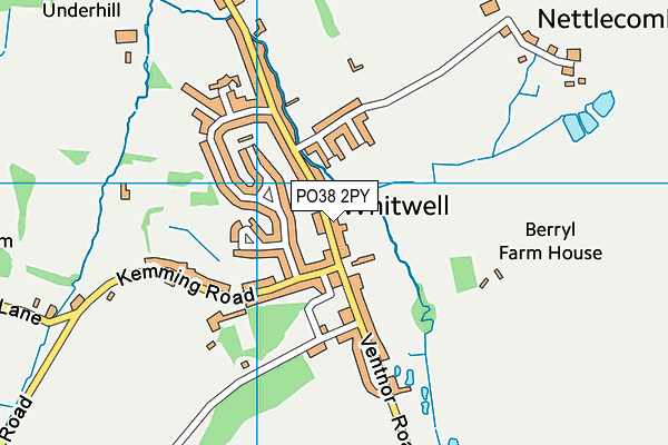 PO38 2PY map - OS VectorMap District (Ordnance Survey)