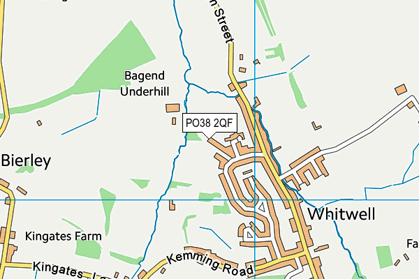 PO38 2QF map - OS VectorMap District (Ordnance Survey)