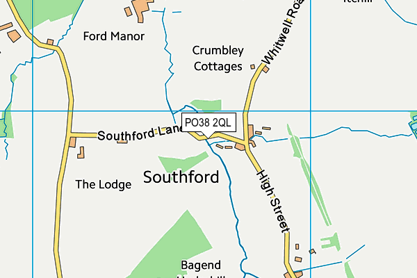 PO38 2QL map - OS VectorMap District (Ordnance Survey)