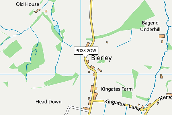 PO38 2QW map - OS VectorMap District (Ordnance Survey)