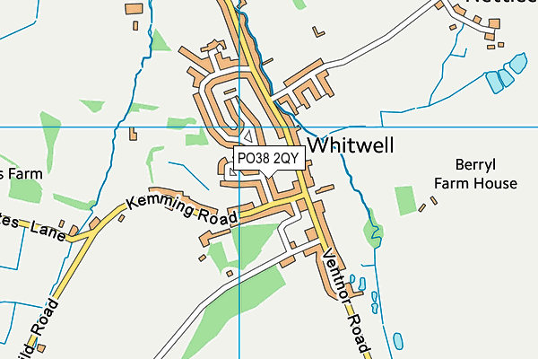 PO38 2QY map - OS VectorMap District (Ordnance Survey)