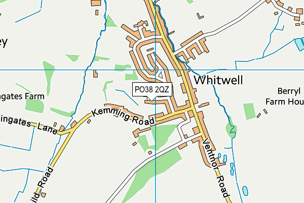 PO38 2QZ map - OS VectorMap District (Ordnance Survey)