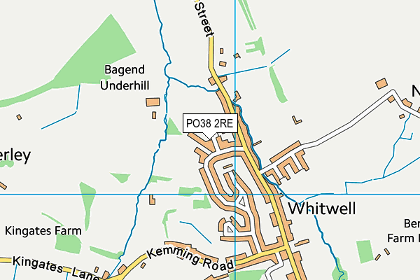 PO38 2RE map - OS VectorMap District (Ordnance Survey)