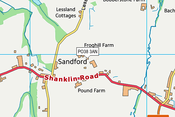 PO38 3AN map - OS VectorMap District (Ordnance Survey)