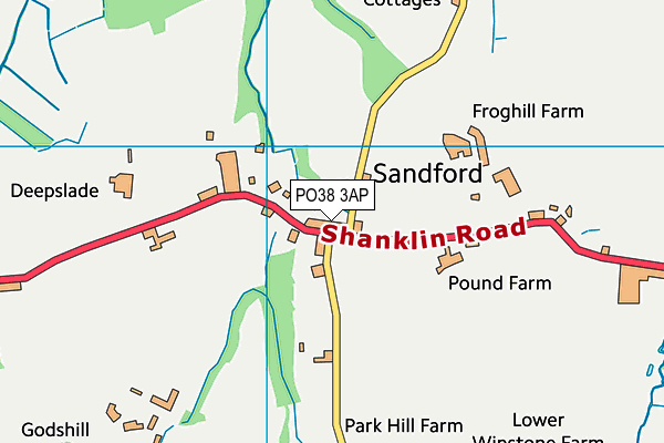 PO38 3AP map - OS VectorMap District (Ordnance Survey)