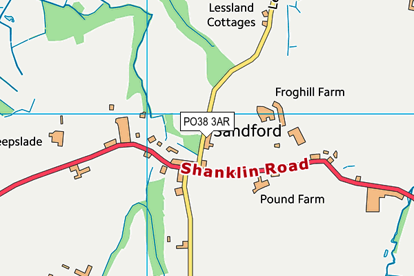 PO38 3AR map - OS VectorMap District (Ordnance Survey)