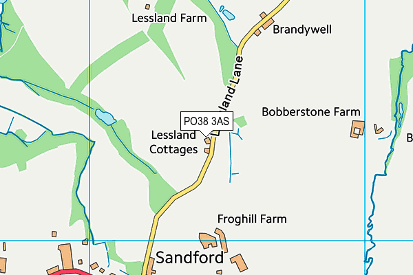 PO38 3AS map - OS VectorMap District (Ordnance Survey)