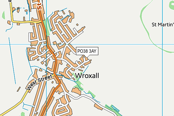 PO38 3AY map - OS VectorMap District (Ordnance Survey)