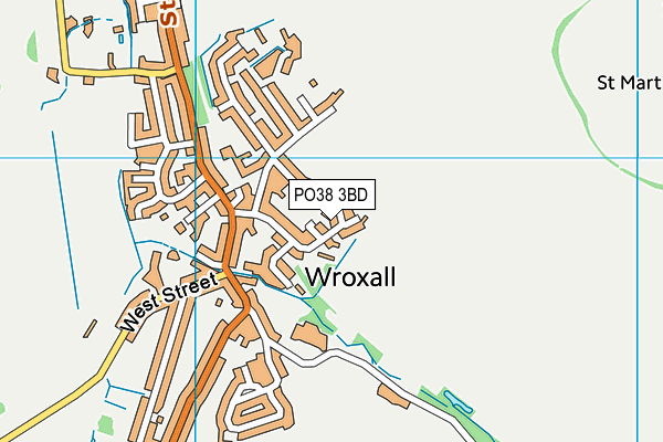 PO38 3BD map - OS VectorMap District (Ordnance Survey)