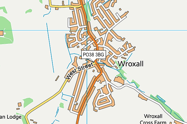 PO38 3BG map - OS VectorMap District (Ordnance Survey)