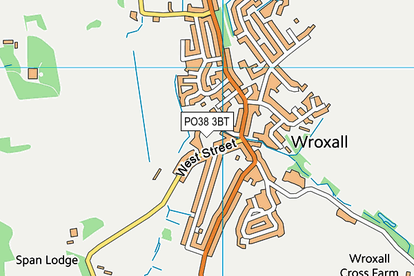 PO38 3BT map - OS VectorMap District (Ordnance Survey)