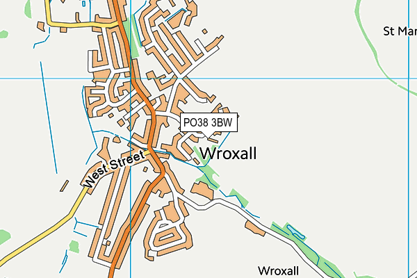 PO38 3BW map - OS VectorMap District (Ordnance Survey)