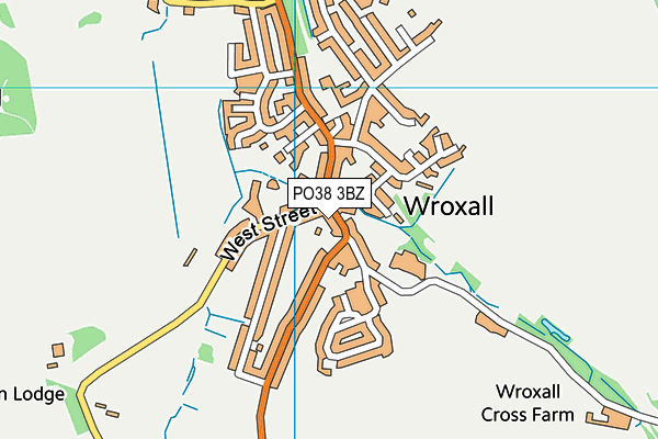 PO38 3BZ map - OS VectorMap District (Ordnance Survey)