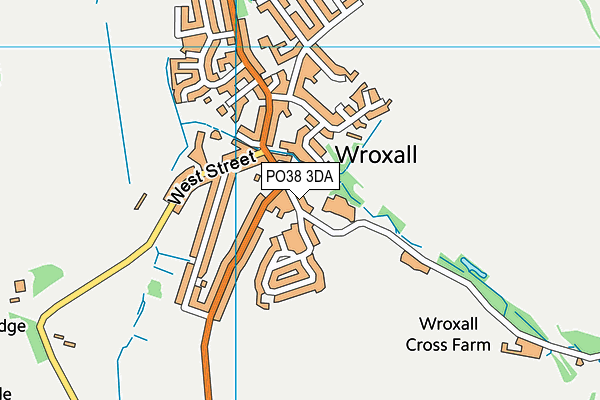 PO38 3DA map - OS VectorMap District (Ordnance Survey)