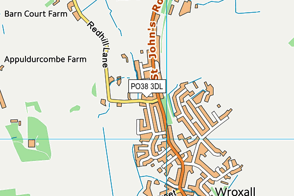 PO38 3DL map - OS VectorMap District (Ordnance Survey)