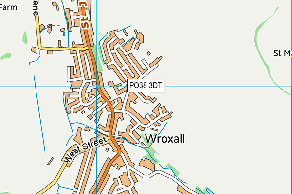 Wroxall Football Club map (PO38 3DT) - OS VectorMap District (Ordnance Survey)