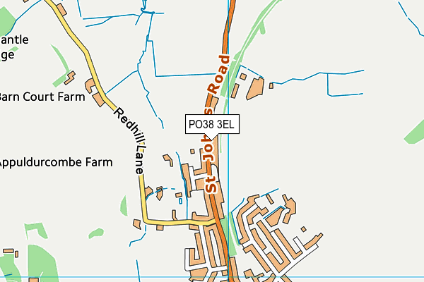 PO38 3EL map - OS VectorMap District (Ordnance Survey)