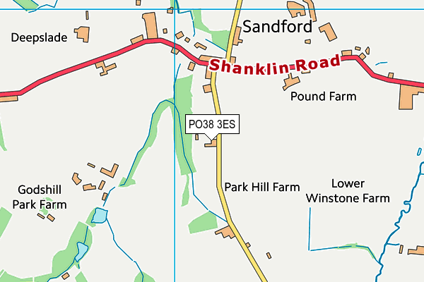 PO38 3ES map - OS VectorMap District (Ordnance Survey)