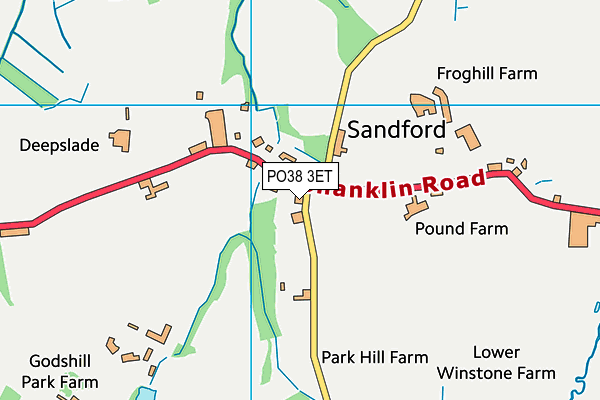 PO38 3ET map - OS VectorMap District (Ordnance Survey)