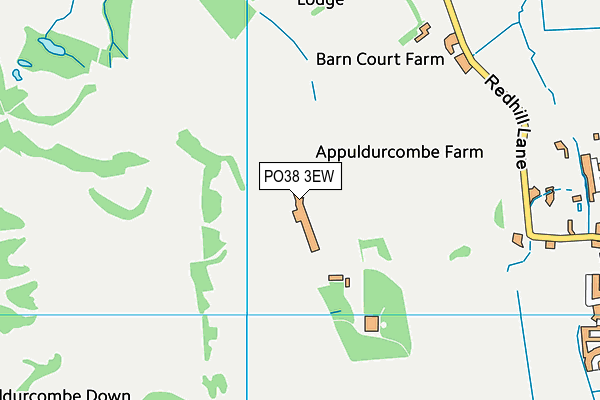 PO38 3EW map - OS VectorMap District (Ordnance Survey)