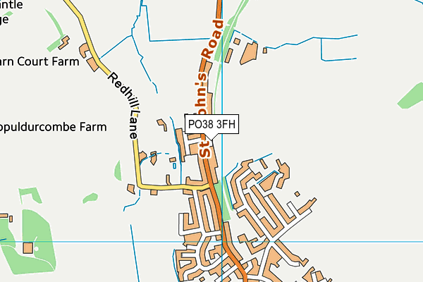 PO38 3FH map - OS VectorMap District (Ordnance Survey)