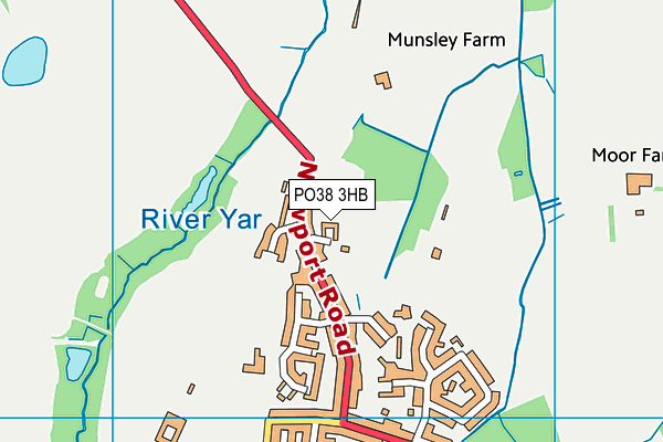 PO38 3HB map - OS VectorMap District (Ordnance Survey)